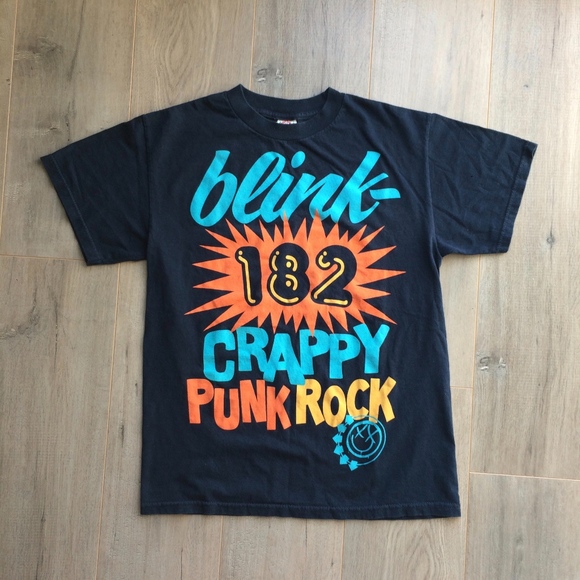 Blink 182 Other - Blink 182 Crappy Punk Rock Tee Navy Blue T-SHIRT